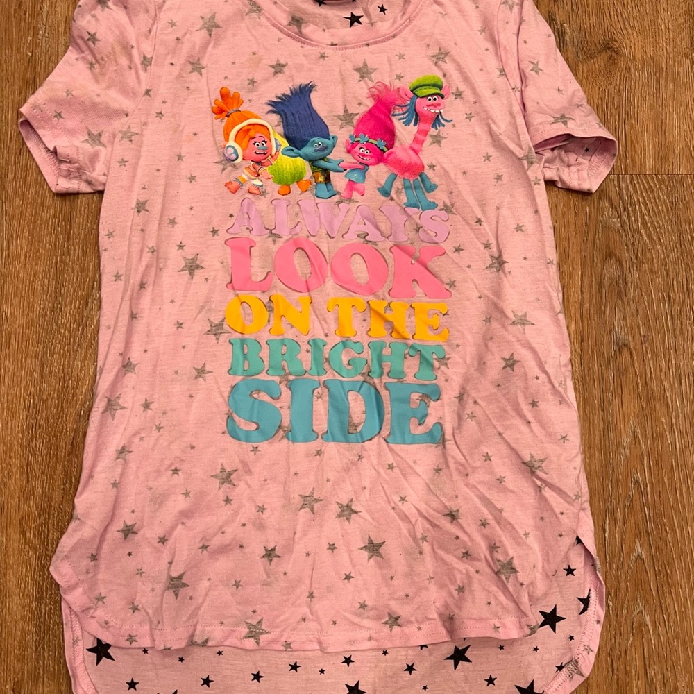 Pink Kids Shirt with Cartoon Characters